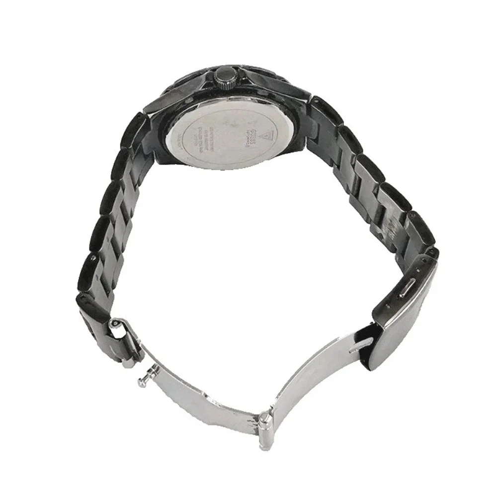 Guess‎ Mens U11511G Gunmetal Gray Chronograph Watch Glass Face 9 Broken Works